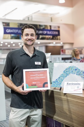 Brad Loder, Environite Recycled Glass Countertop Raleigh's Choice Award Winner